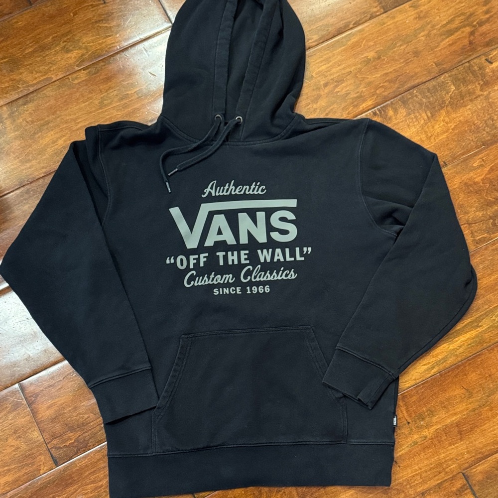 Vans Black Men’s M Authentic  'Off The Wall' Custom Classics Men's Hoodie